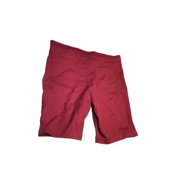 No Boundaries Bottoms Nobo Burgundy Red Bermuda Shorts Size